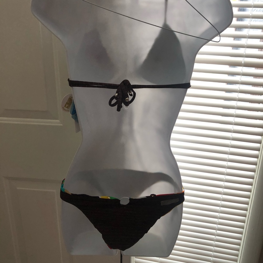 Striped Multicolor Bikini Set - Picture 9 of 16